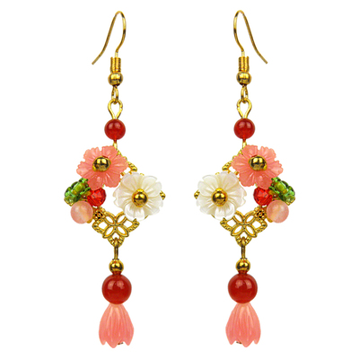 超仙古风仙女耳饰森系中国风古代汉服耳环长款古典国风宫廷耳坠女