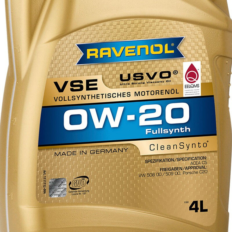 德国ravenol拉锋usvo欧系0w20合成合成机机油vse清洗剂