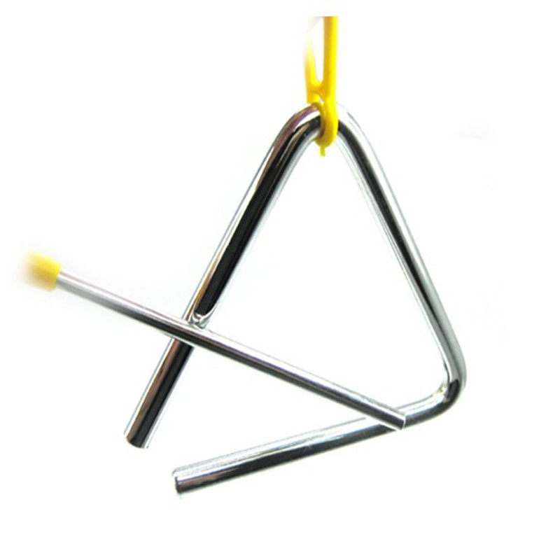 奥尔夫打击乐器儿童教具三角铃碰钟4寸5寸6寸7寸打击乐器