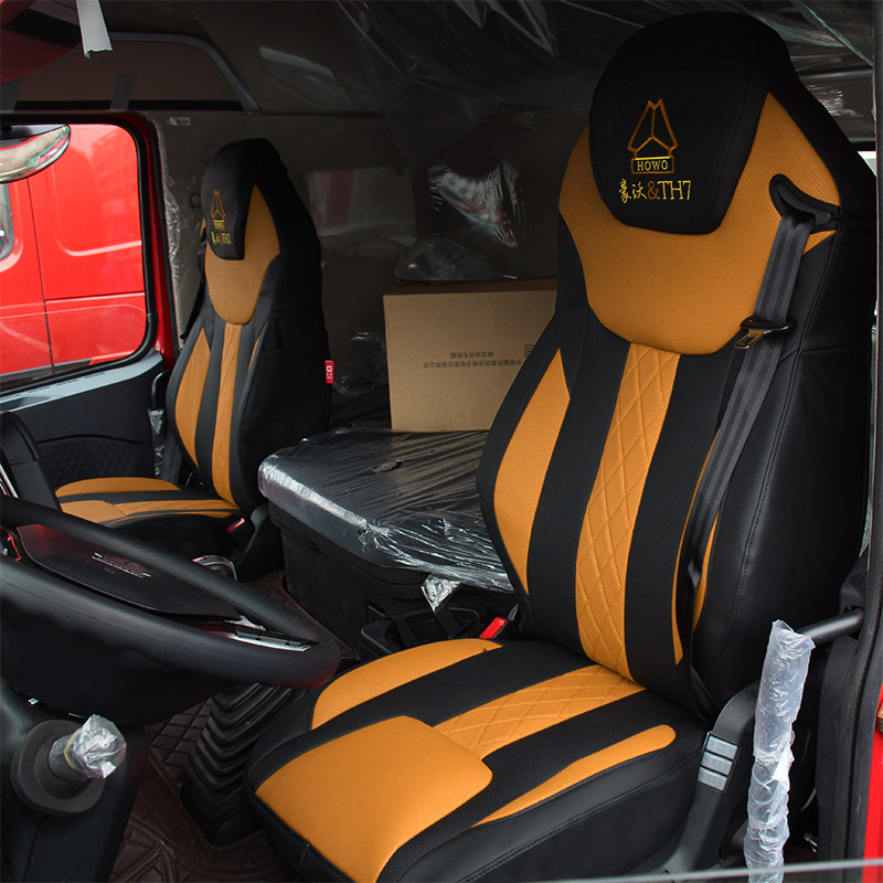 新款重汽汕德卡g5c7hc5h豪沃tx440t5gn7w专用360全包围皮革座椅套