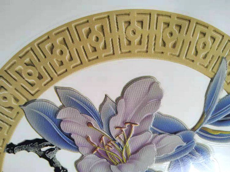 免漆贴水转印圆盘17cm水转印纸水移画大理石餐桌家具贴