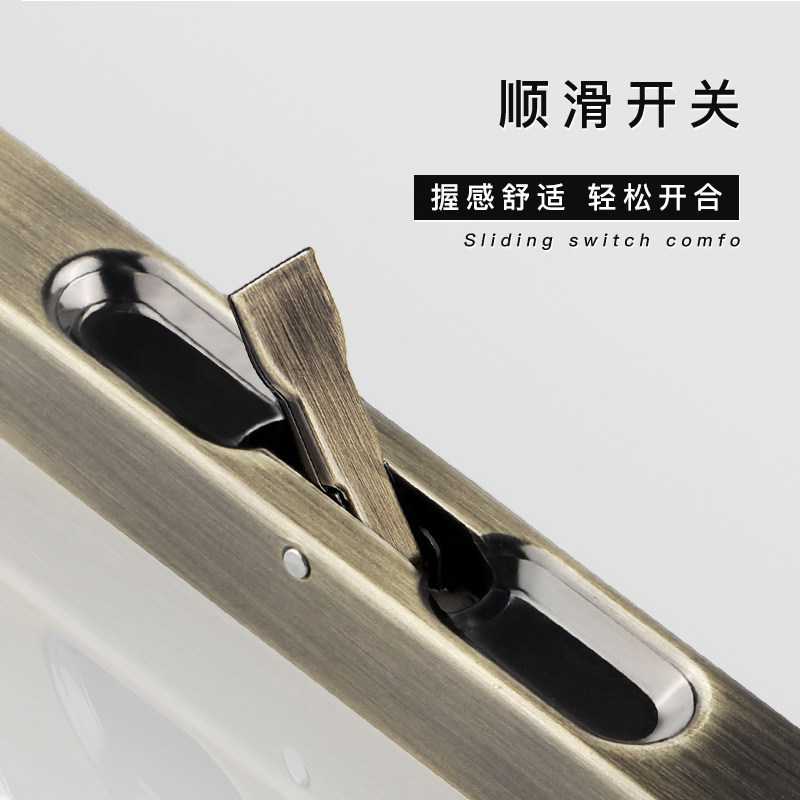 插销木门隐形双开暗装门子母门防尘不锈钢金色暗插销