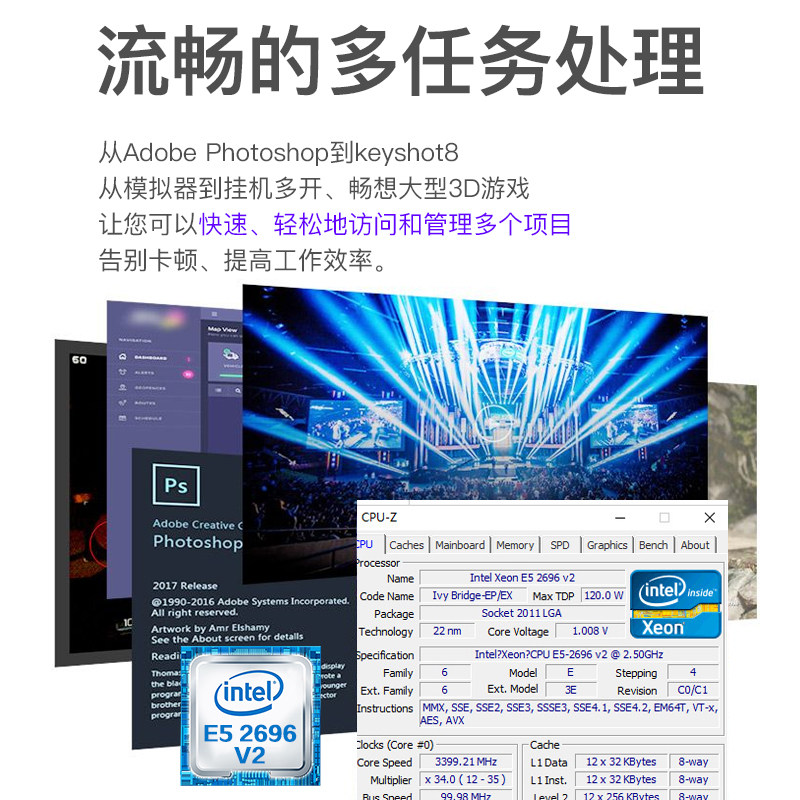 intel至强e52680v22696v246402660v22650v2服务器cpux79cpu