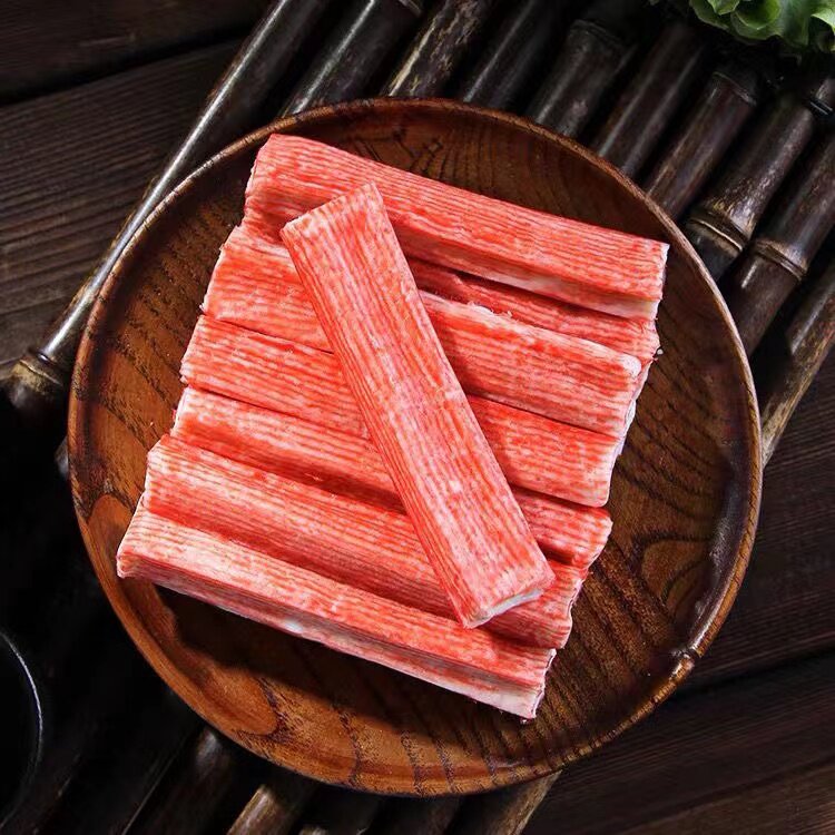 蟹柳火锅手撕蟹肉肉棒500克刺身一袋30根生吃蟹类制品