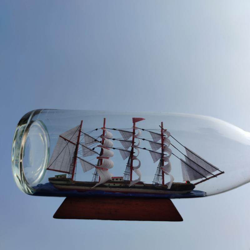 瓶子玻璃帆船瓶中漂流一帆风顺工艺家居装饰商务礼品摆件幸运星