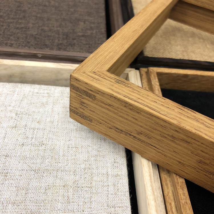 柚木m洗照片加相框实木裱画框装裱定制细窄边外框轻奢挂墙简约大