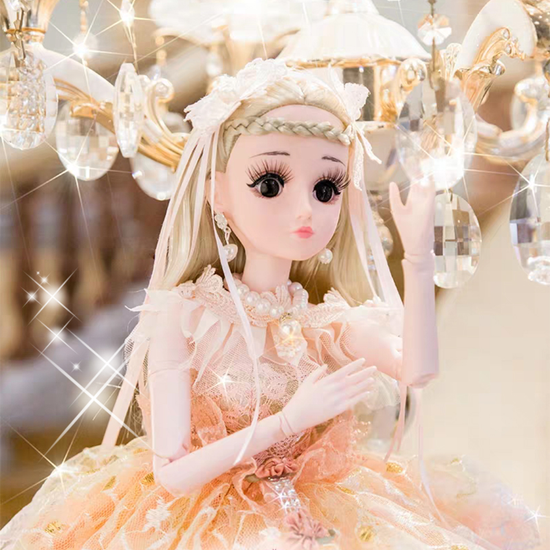 说话走路长发依甜芭比娃娃60厘米超大型闪灯公主夜萝莉定制女孩.