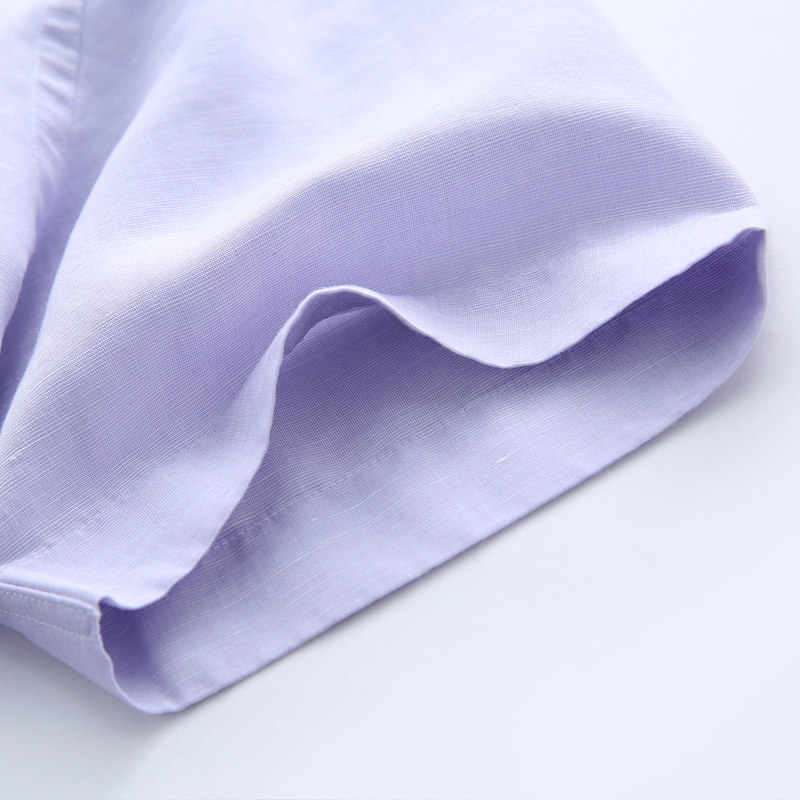 雅戈尔夏款男士商务休闲短袖衬衫dp免烫汉麻衬衫