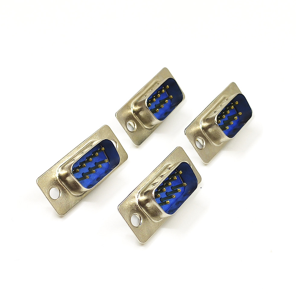 接头串口口头db9焊接插头9针接线端子rs232com连接器