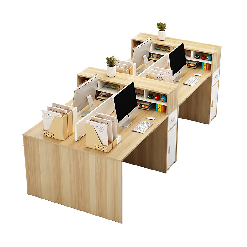 卡位桌子现代简约6人办公办公桌办公室工位屏风组合