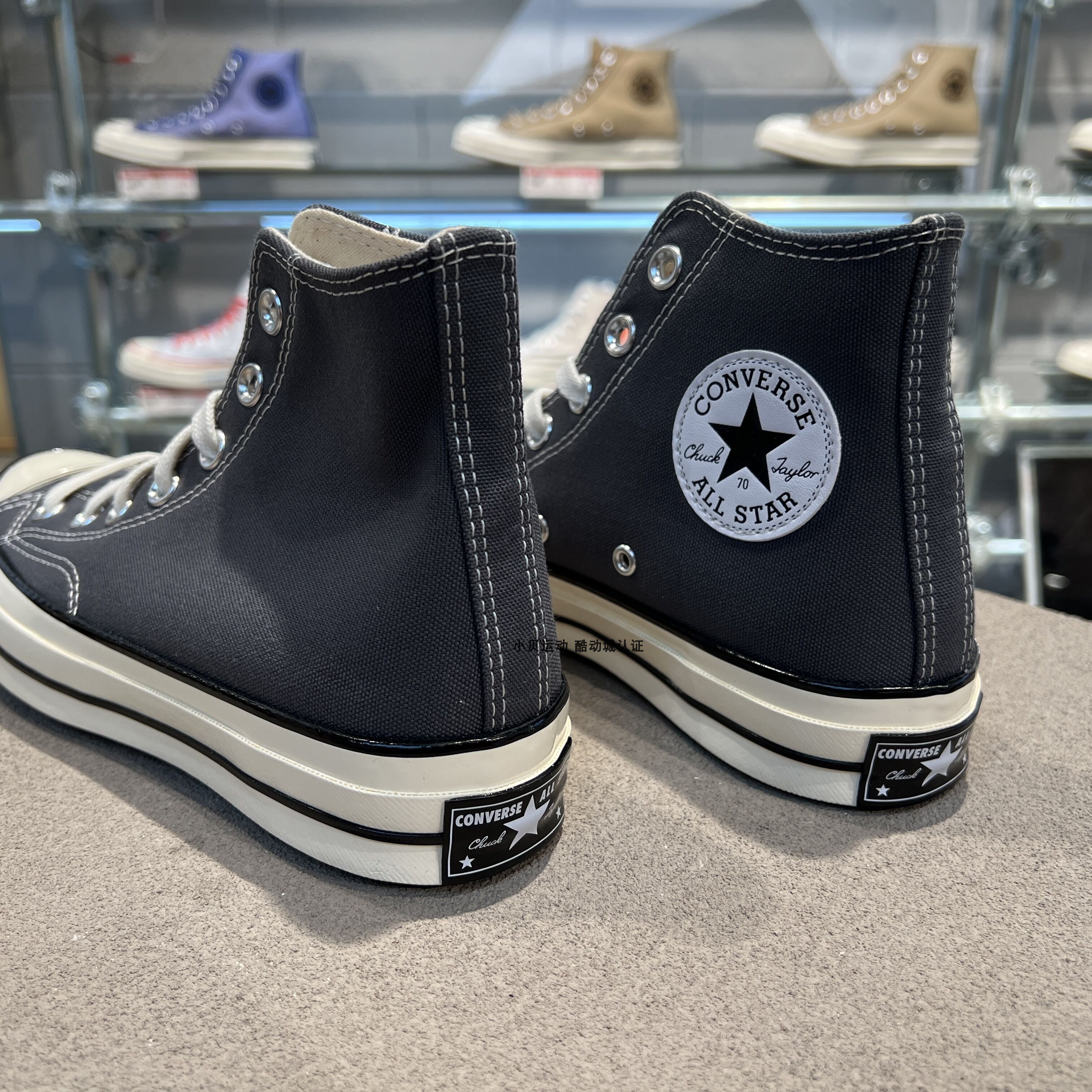 正品a01451c converse匡威 a01449c 男女1970s深灰蓝色高帮帆布鞋