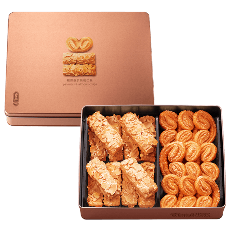 中国香港【奇华饼家】蝴蝶酥扁桃仁条春节礼盒进口零食品手工饼干