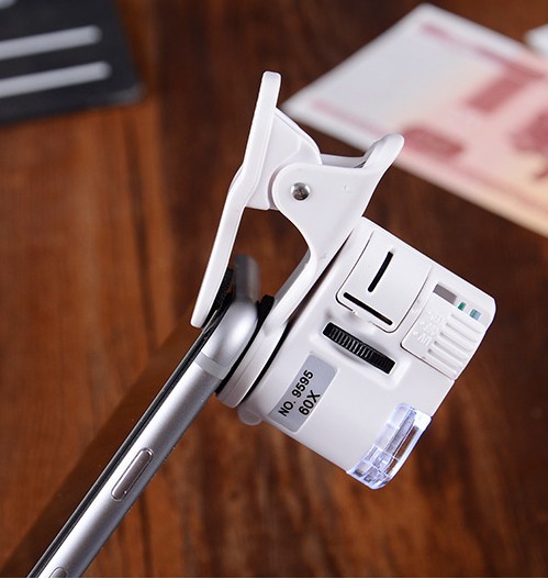 手机放大镜60倍古玩珠宝玉石器鉴定高清拍照高倍迷你便携显微镜