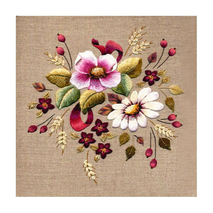 苏绣艺术品教程作业学生花草花卉刺绣包花卉材料苏绣