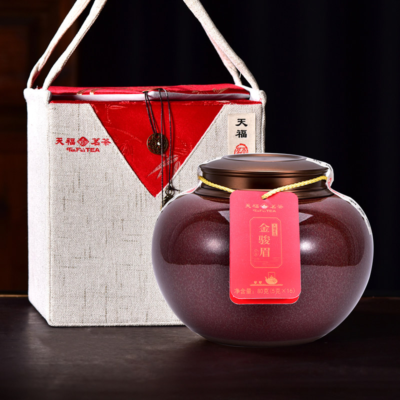 天福茗茶茶茗选金骏眉特级品鉴工夫红茶精美金骏眉
