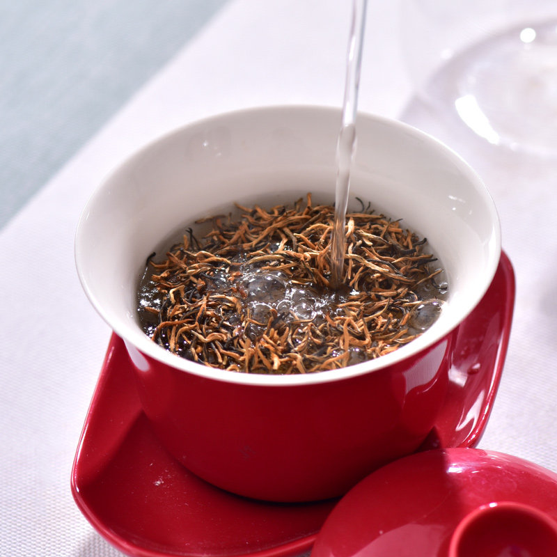 天福茗茶 福之韵金骏眉红茶茶叶 正宗武夷山工夫红茶瓷罐装120g