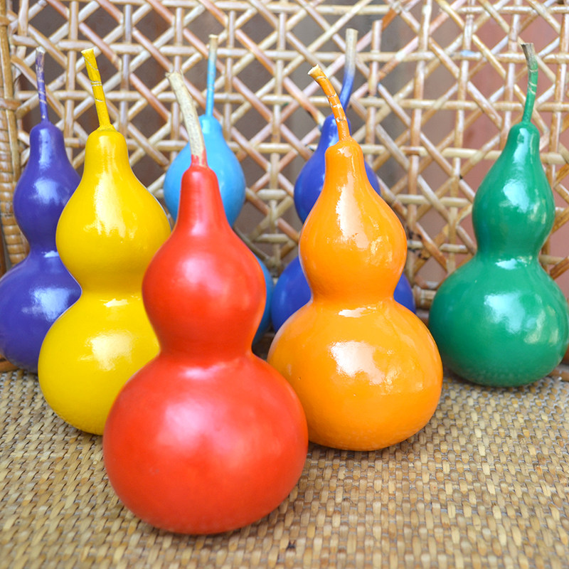 天然七彩彩葫芦装饰品挂件儿童环保彩绘葫芦玩具葫芦