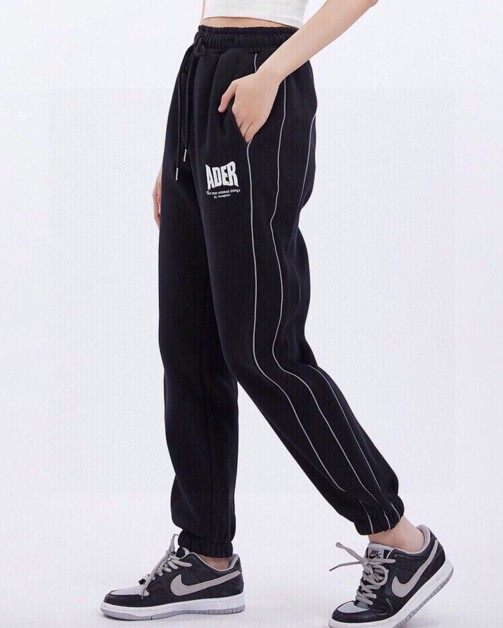韩国潮牌adererror刺绣反光卫裤ae运动松紧休闲裤