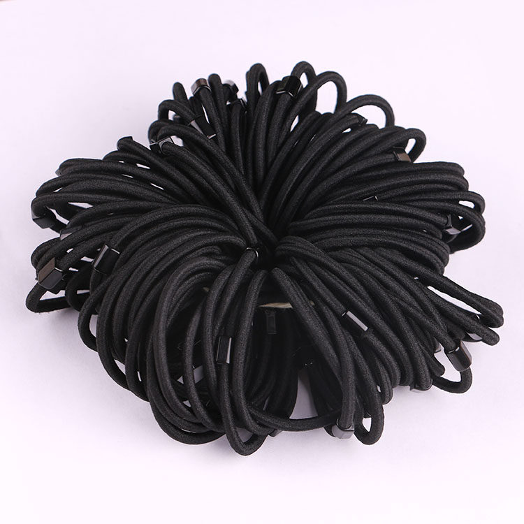 韩版女生黑色简约发圈高弹头绳头圈橡皮筋发绳发圈流行发绳皮筋