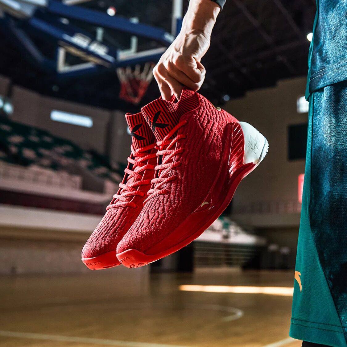 安踏汤普森三代kt3明星战靴耐磨防滑减震高帮篮篮球鞋