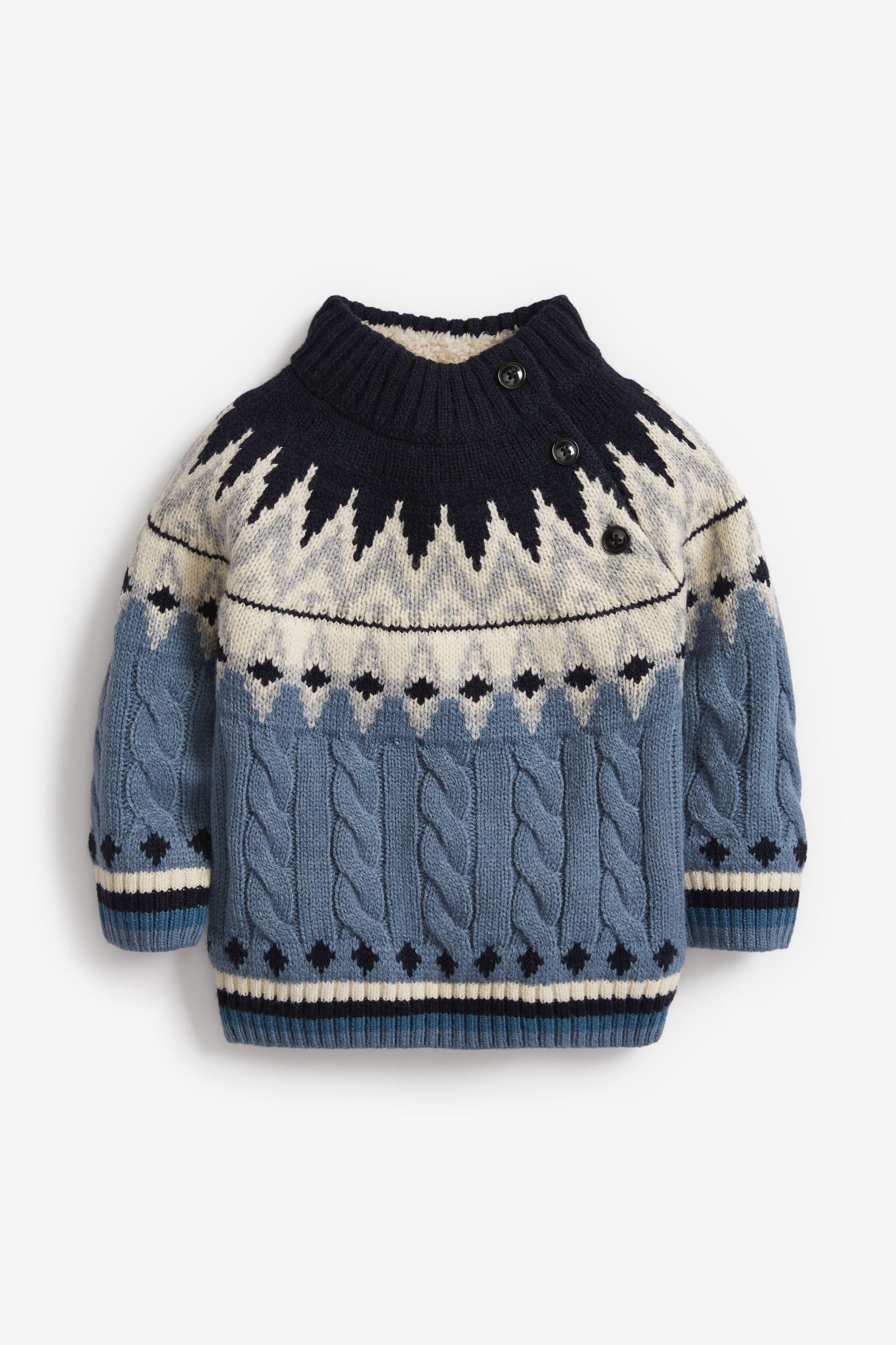 现货英国next童装秋冬男童童男宝宝苏格兰花纹毛衣