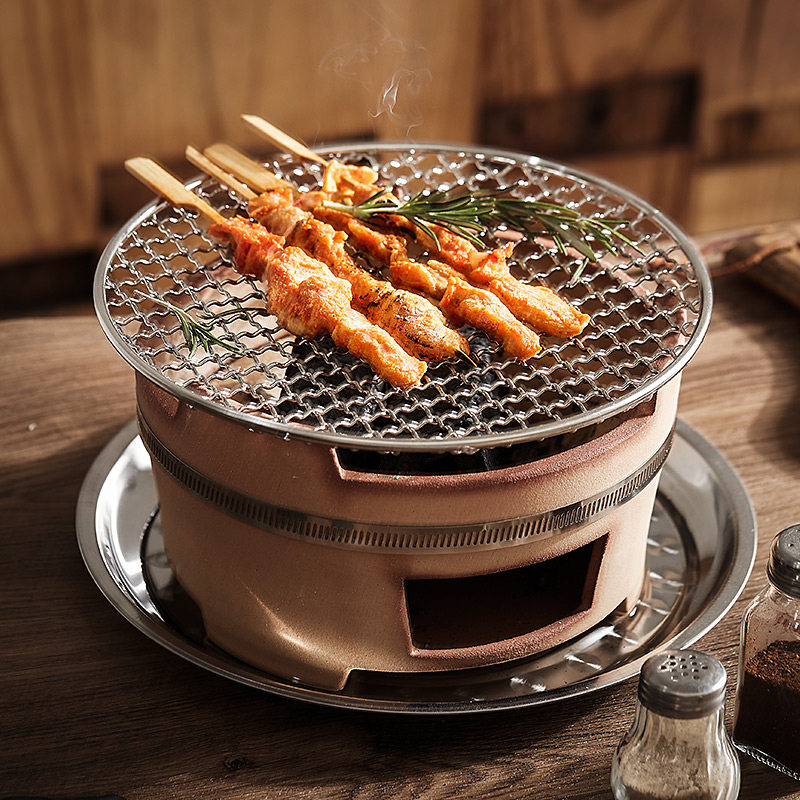 炭炉家用老式陶土火炖砂锅锅底座架室内取暖烧烤炉