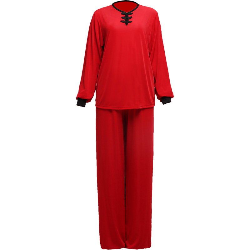 太极练功武术木兰拳服装夏季超弹冰丝套装男女太极服