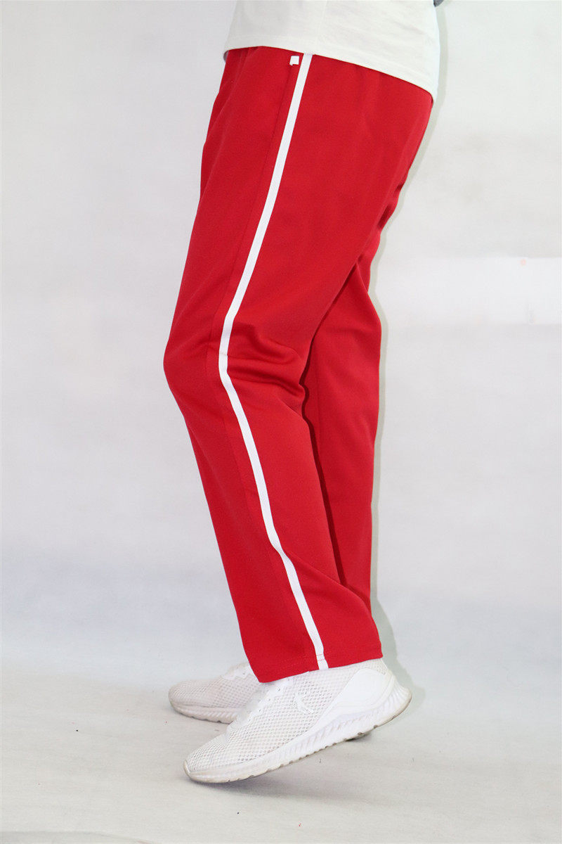 校服裤子筒裤男女运动高中初中生小学生红色一道学生校服