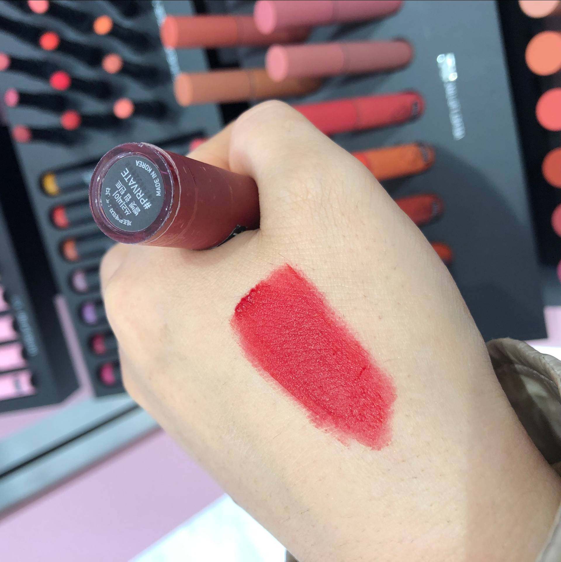 韩国3ce丝绒雾面唇釉口红女taupe哑光砖红色玛莎拉红色限量新