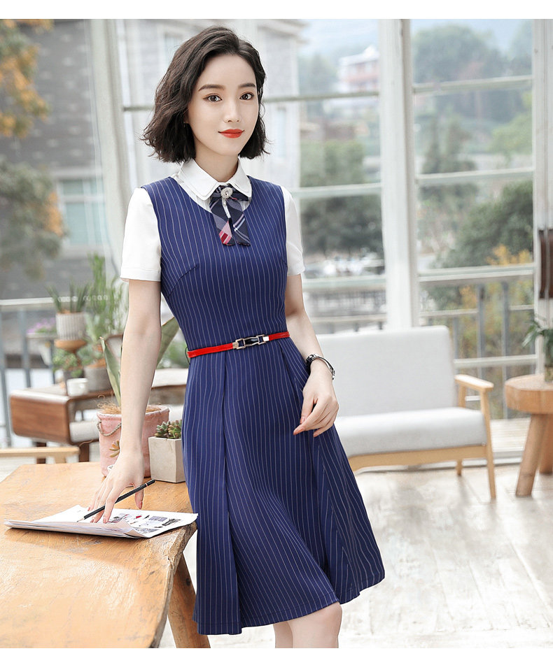 幼师职业装幼儿园老师工作服园连衣裙衣服教师职业套装夏季学生校服
