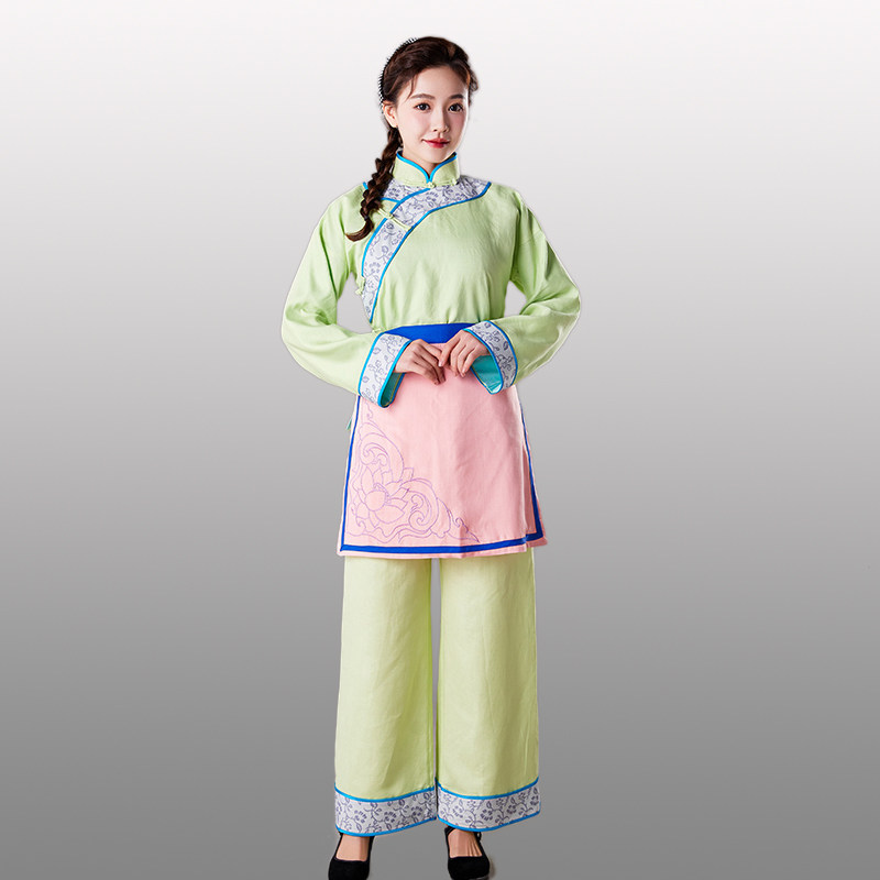 清朝民国古装村姑百姓平民采茶棉麻群演丫鬟民族服装