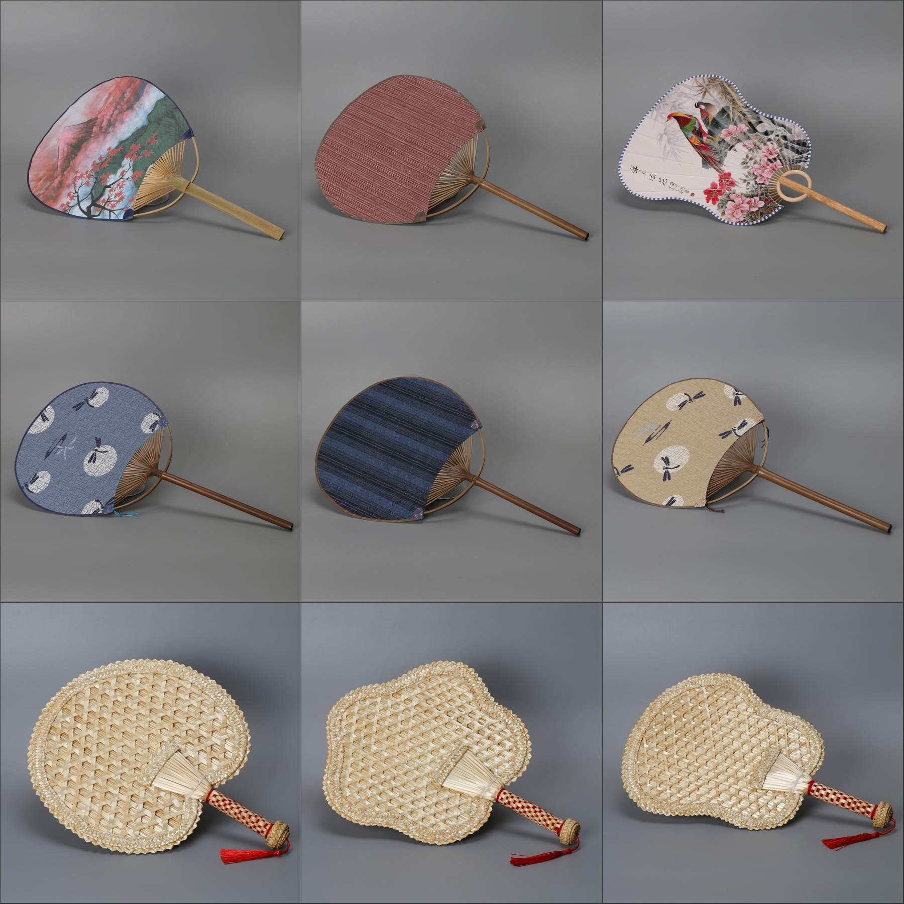 扇子麦秸手工编织老式大蒲扇手摇摇扇竹编团扇扇子