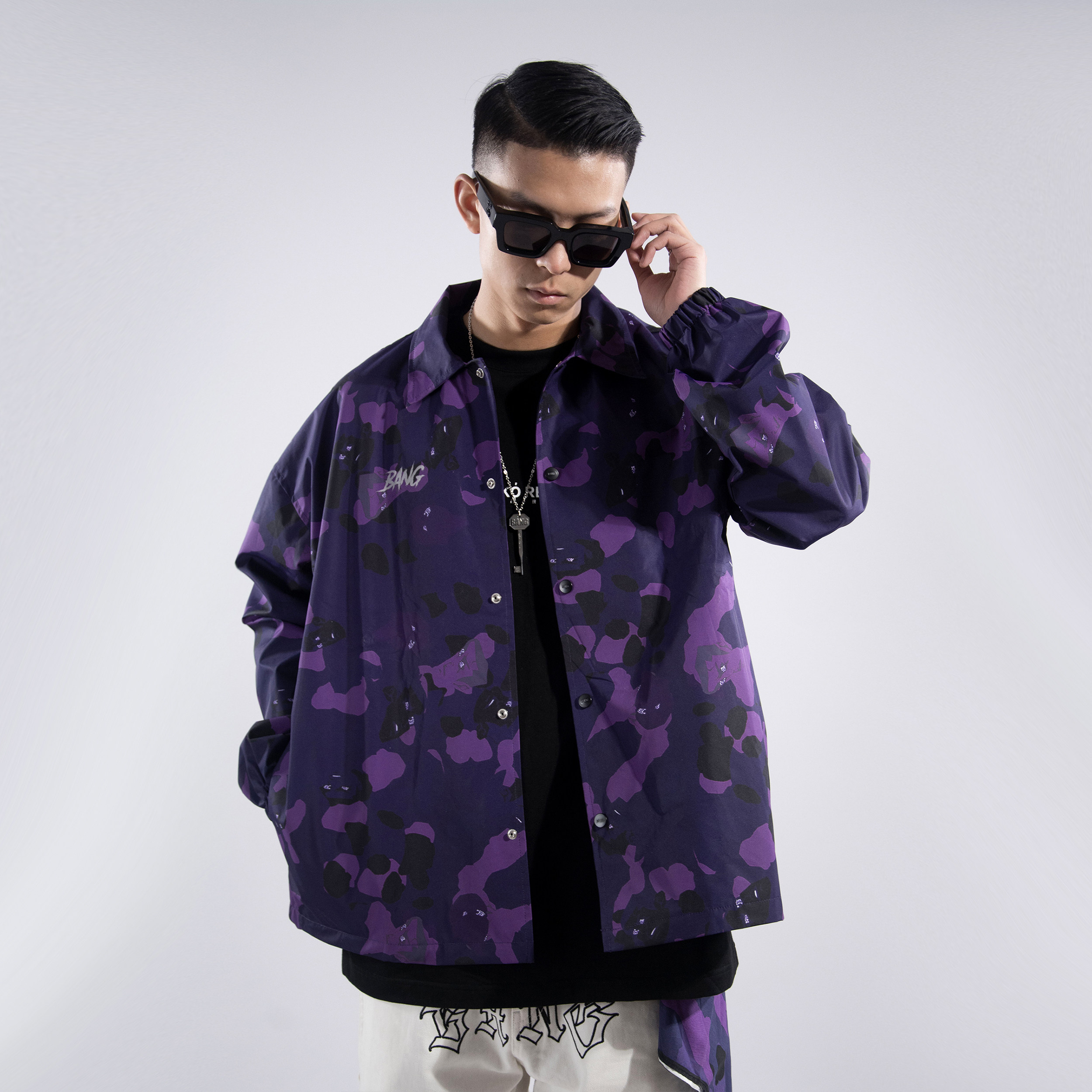 bang坏小子迷彩反光夹克春季新款街头潮流男女夹克