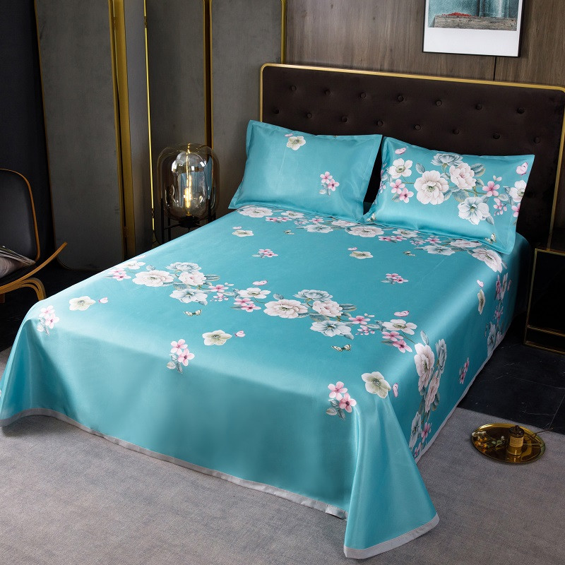 凉席单件冰丝床单三件件套学生宿舍单人12米床单