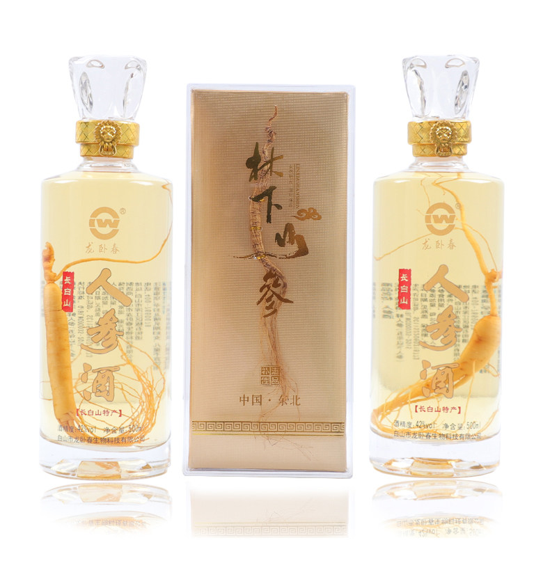 长白山人参1000ml野山参酒礼盒瓶装送礼滋补保健酒人参
