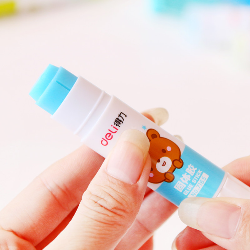得力用手粘度高粘度儿童胶水手工学生固体文具胶棒