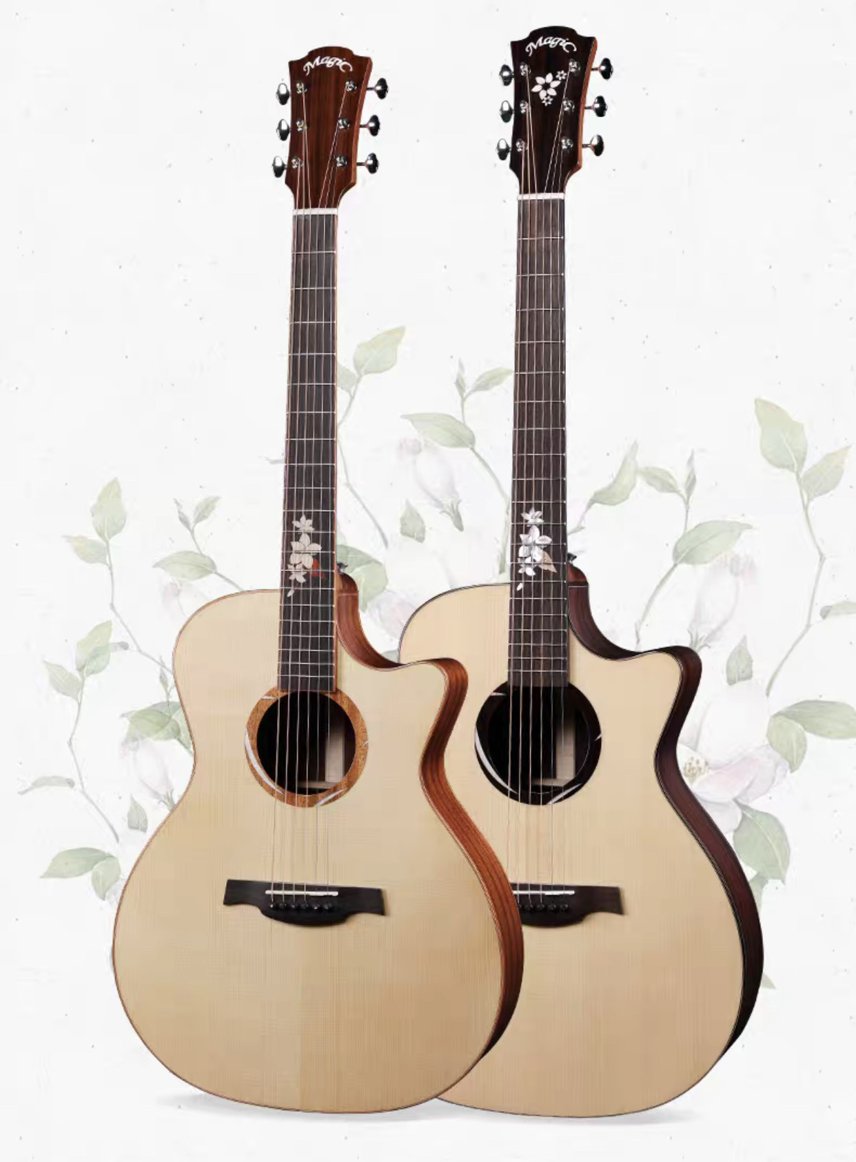 吉他大徐麦杰克magic单板原声茉莉m1m2e电箱吉他民谣吉他