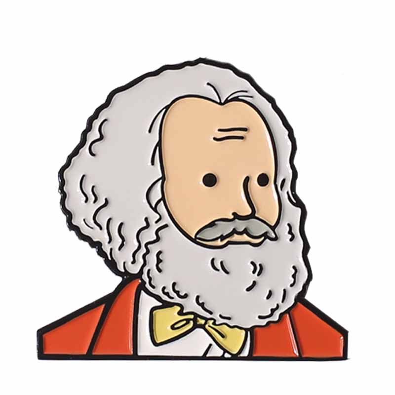 banjitino自制马克思政治马原考研原创徽章胸针ins胸针