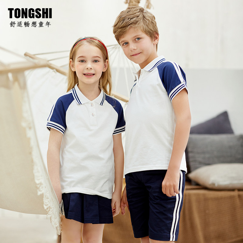 夏季校服男女童装学院polo衫初中小学生班服幼儿园园校服
