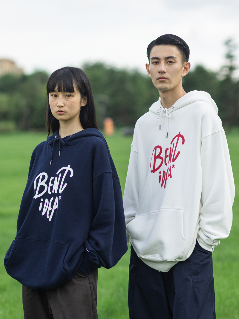 BENT IDEA秋冬新款日系复古爱心印花纯棉情侣宽松加厚卫衣男ins潮