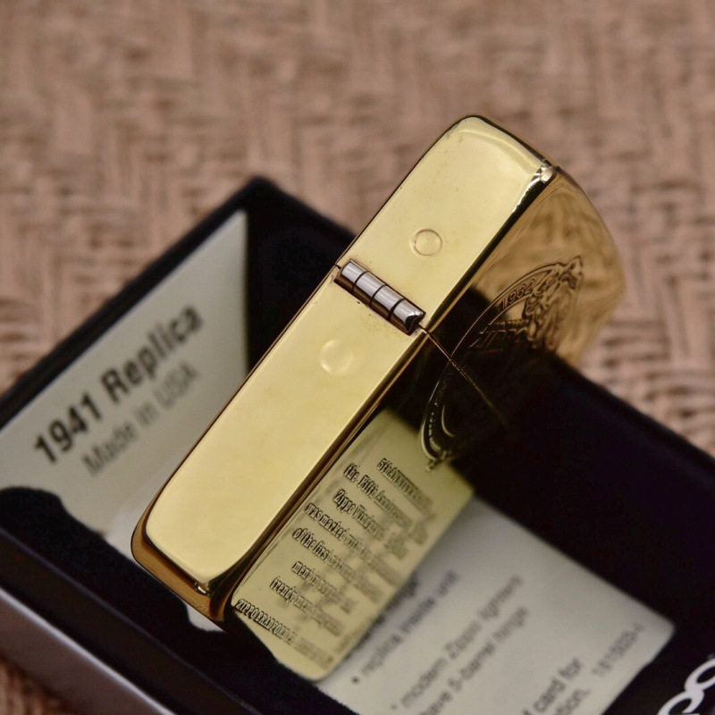 zippo芝宝1941b精雕凸刻25周年经典火机图案男士充气打火机