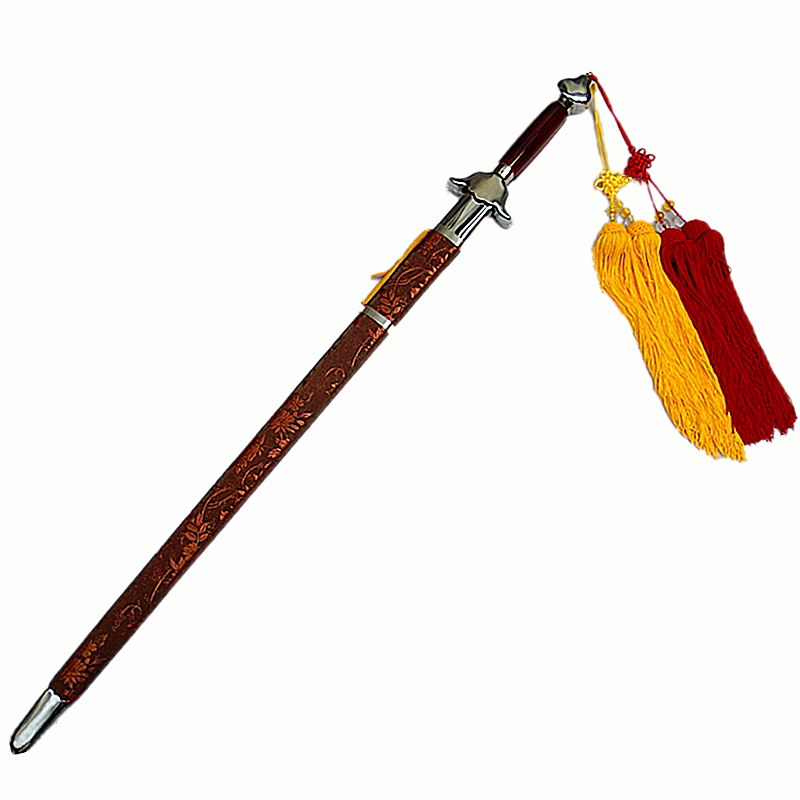 双剑鸳鸯武术训练表演比赛未开开刃晨练太极剑太极剑