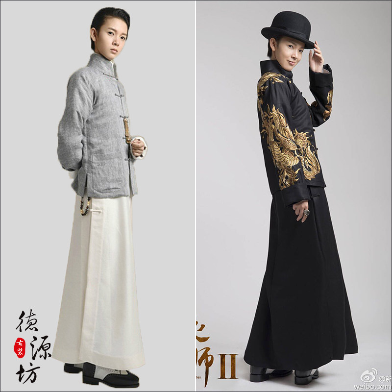无心法师陈瑶女扮男装同款民国少爷小姐绣花服装民族服装