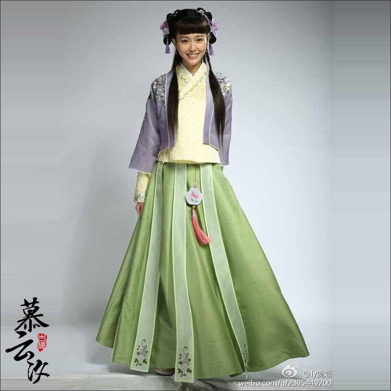 金玉良缘唐嫣同影视古装明朝小姐玉麒麟女装清晰唯美民族服装