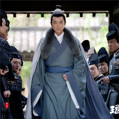 琅琊主题古装男汉保暖披风胡歌武侠装梅长苏斗书生民族服装