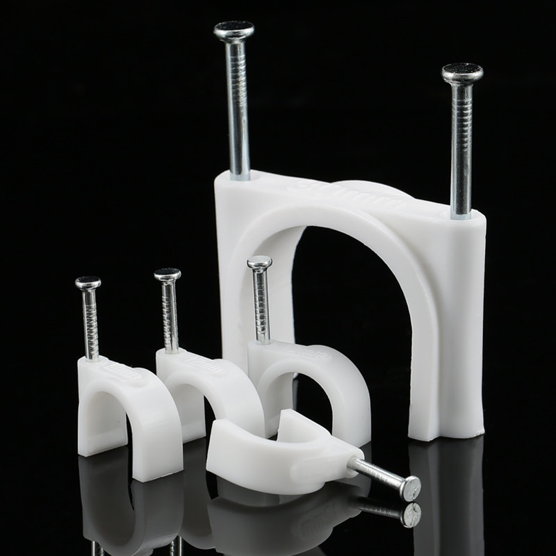 线卡钉子钢钉电线固定管卡水泥泥墙圆形网线钉