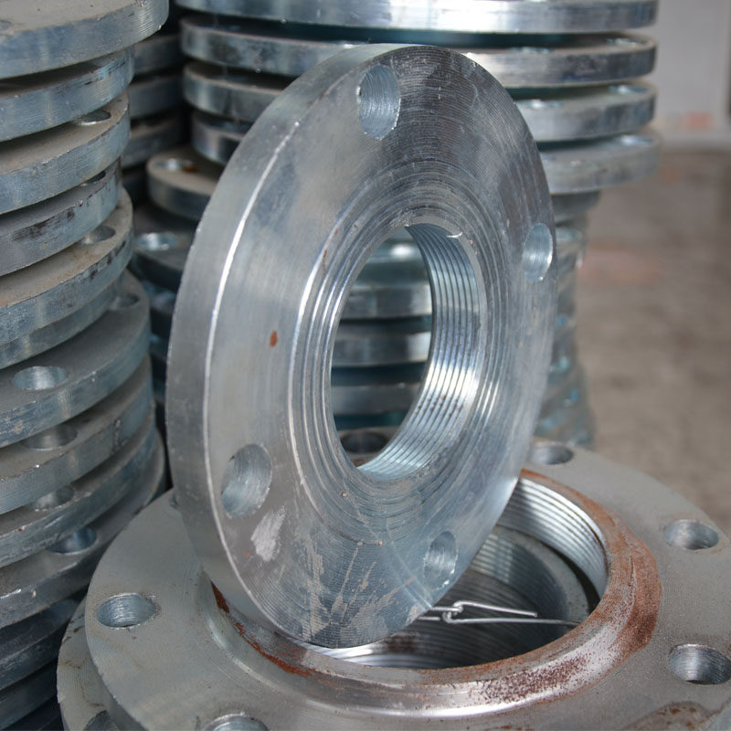 纯锻打丝扣法兰镀锌丝扣法兰片丝接法兰丝口法兰盘锻打镀锌法兰片