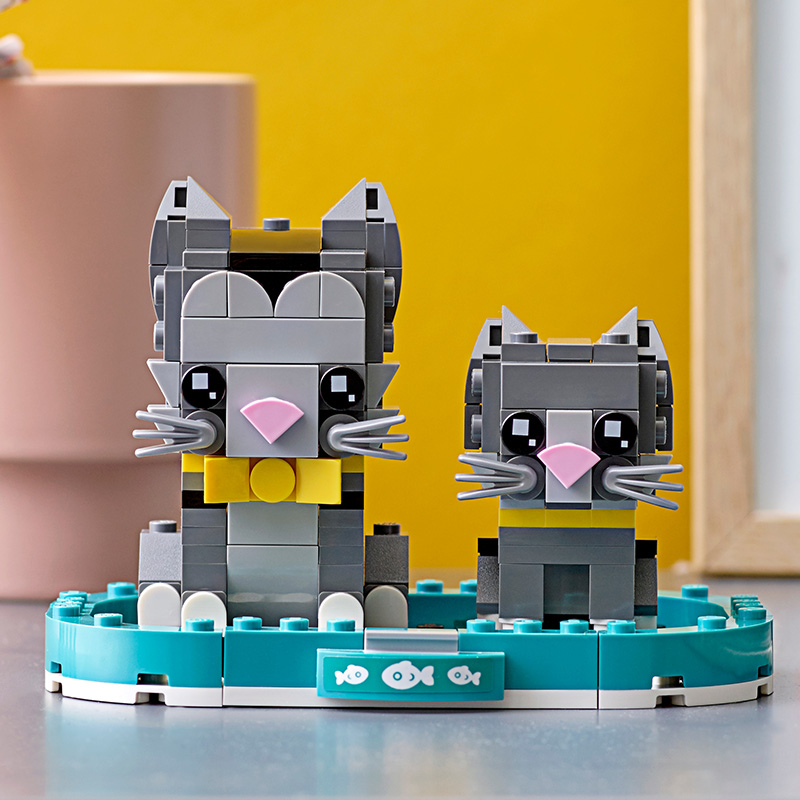 乐高lego大头方天仔 40441 短毛猫女孩儿童拼装玩具礼物