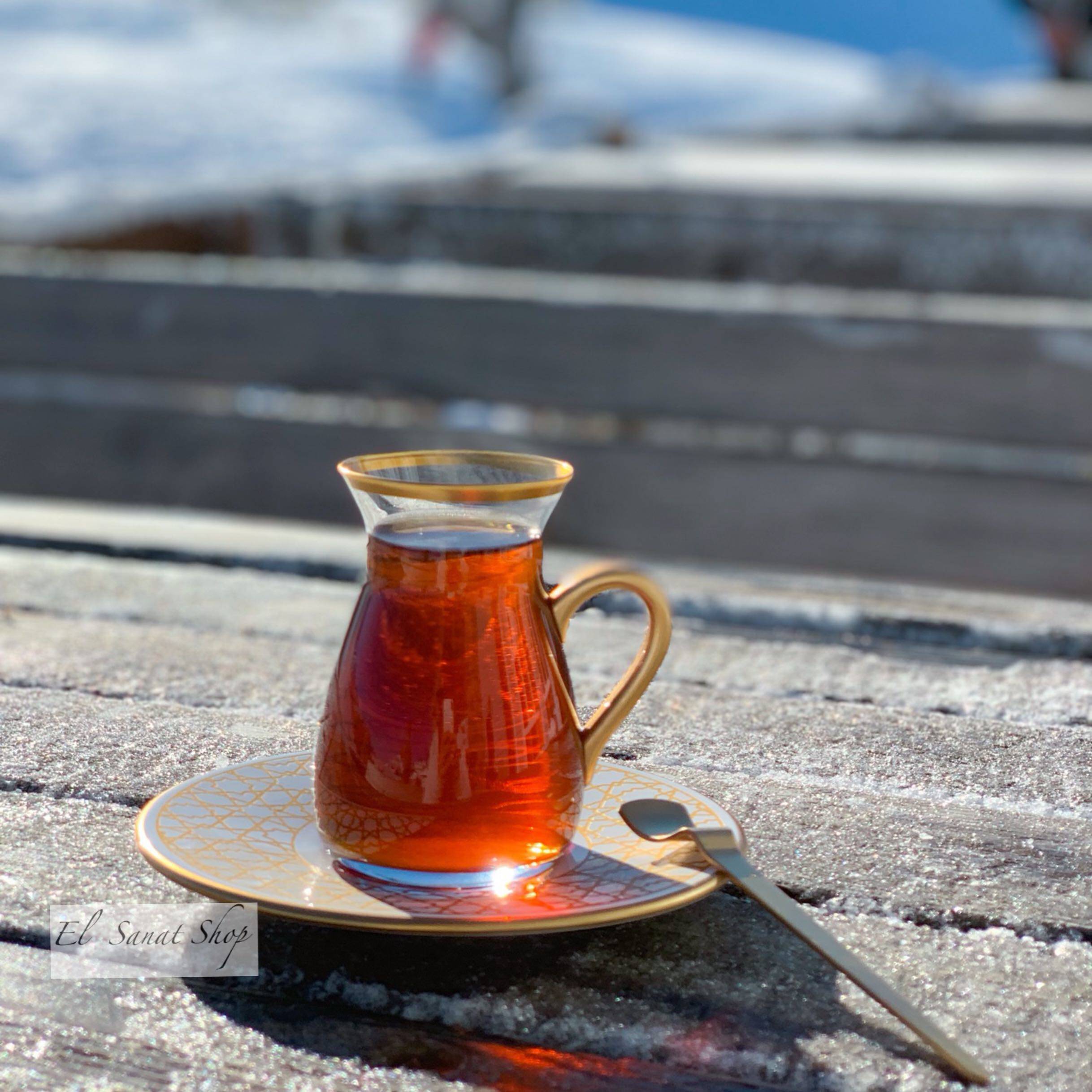 茶杯土耳其手工大容量160ml一杯一碟赠勺奥斯曼传统茶杯
