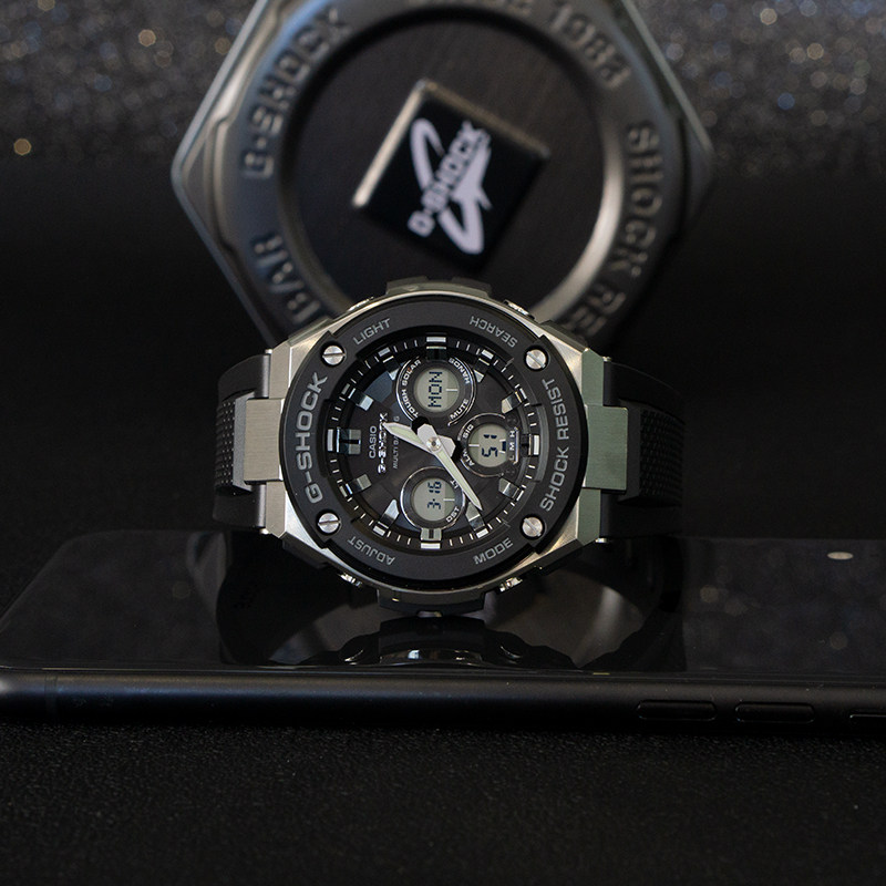 casio卡西欧手表gshock金属电波光能运动男表gstw300日韩腕表